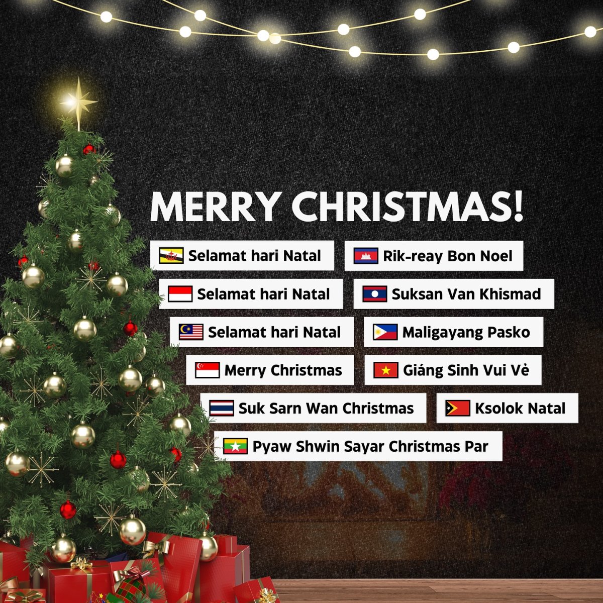 Merry Christmas in Southeast Asian Languages