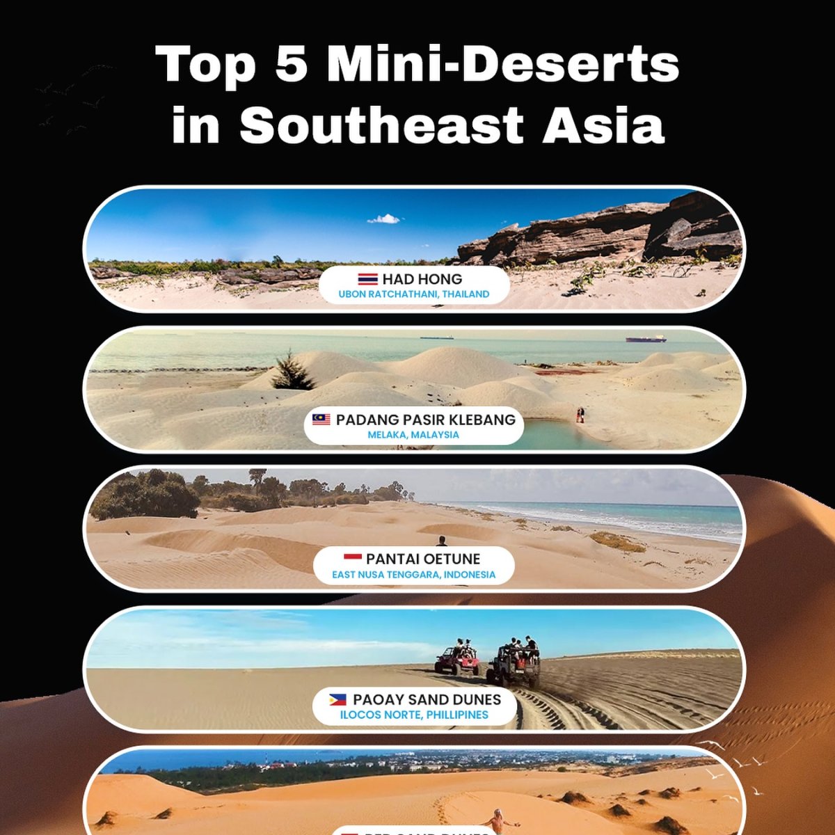 Top 5 Mini-Deserts in Southeast Asia