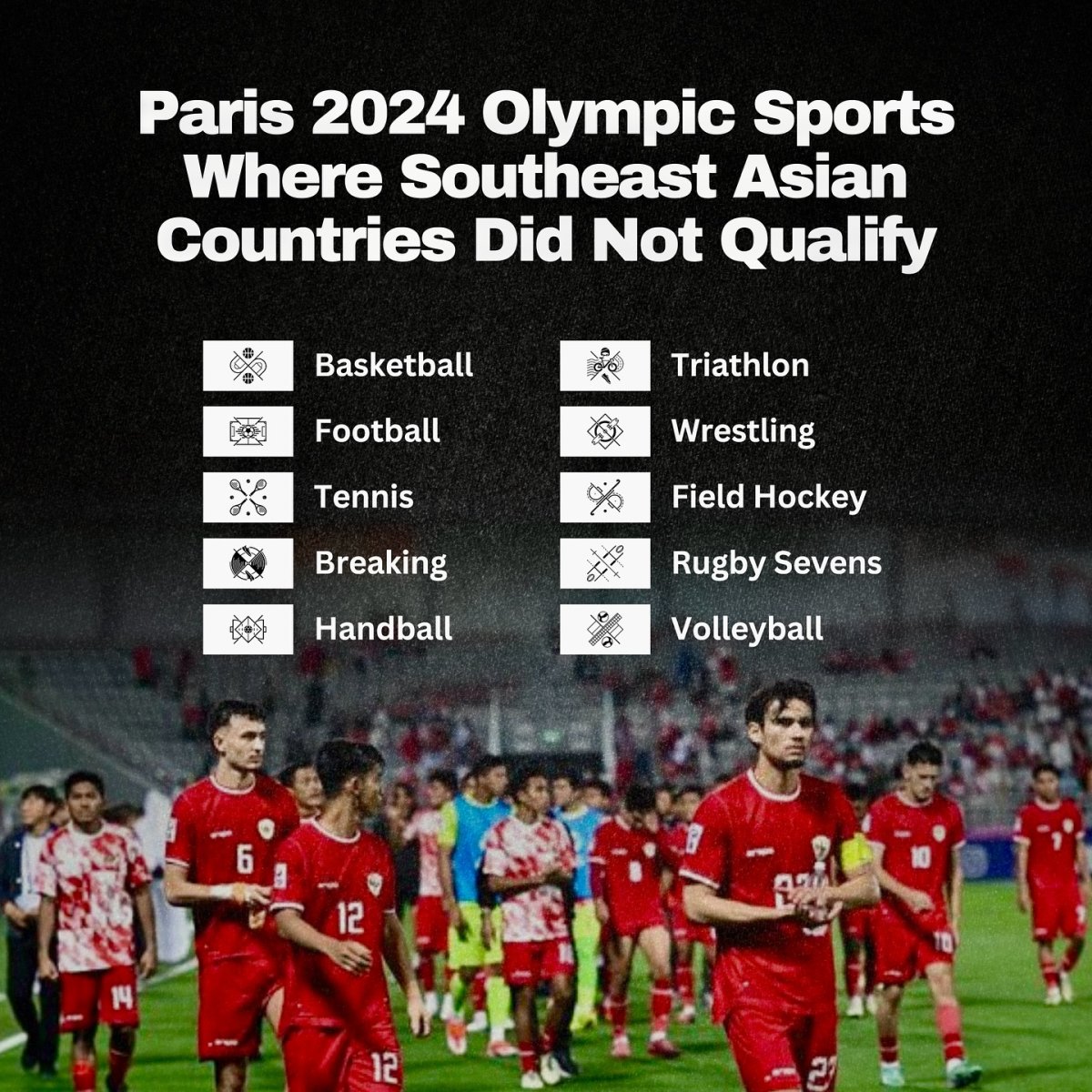 Paris 2024 Olympic Sports Where Southeast Asian Countries Did Not Qualify