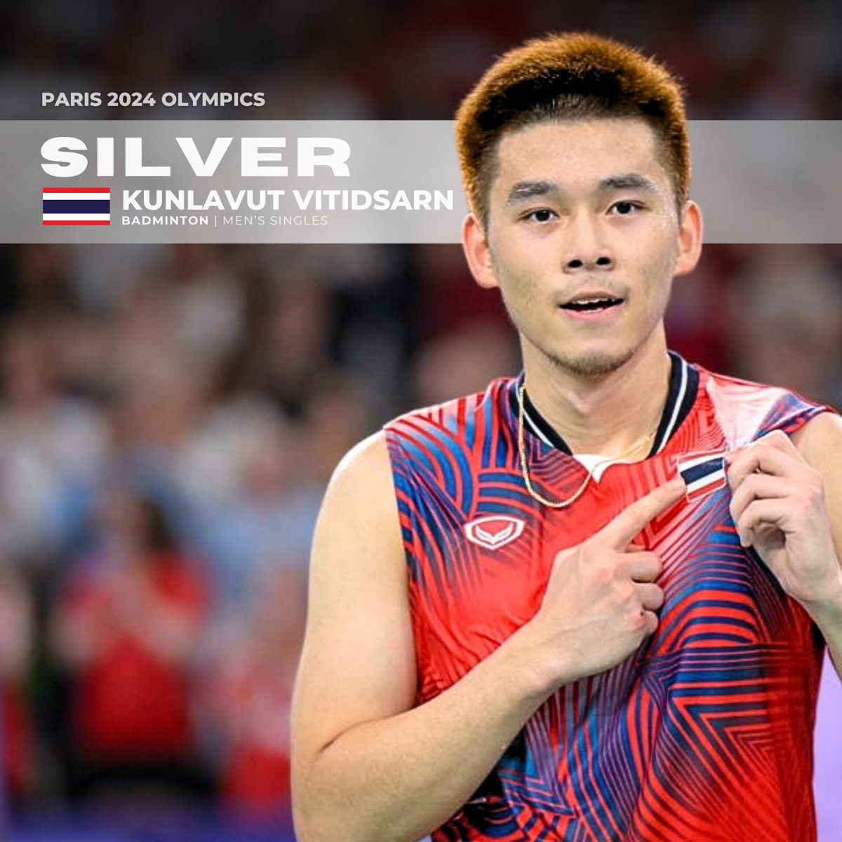 Paris 2024 Olympics | Silver: Kunlavut Vitidsarn (Badminton)