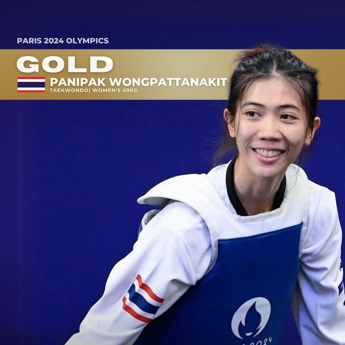 Paris 2024 Olympics | Gold: Panipak Wongpattanakit (Taekwondo)