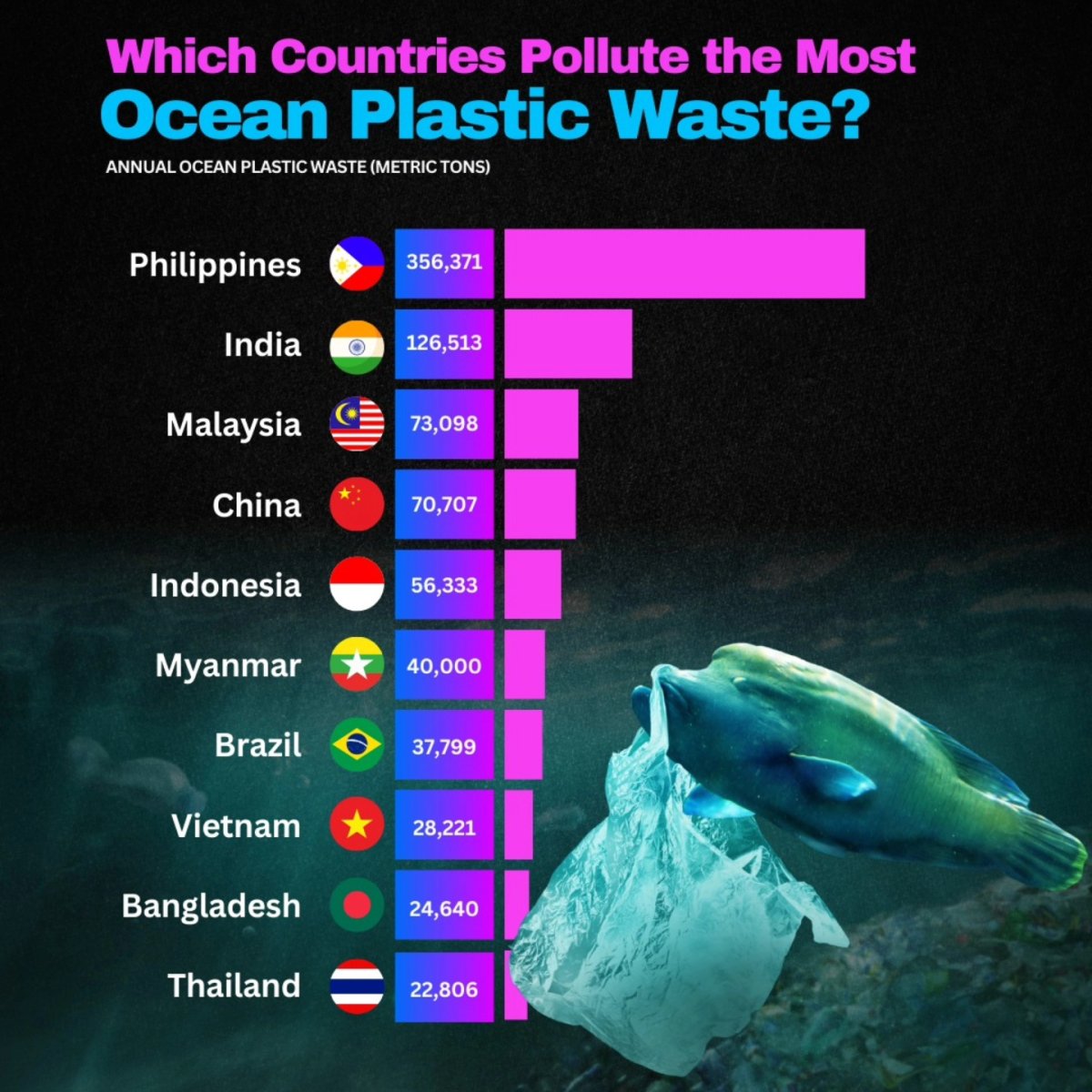 Which Countries Pollute the Most Ocean Plastic Waste?