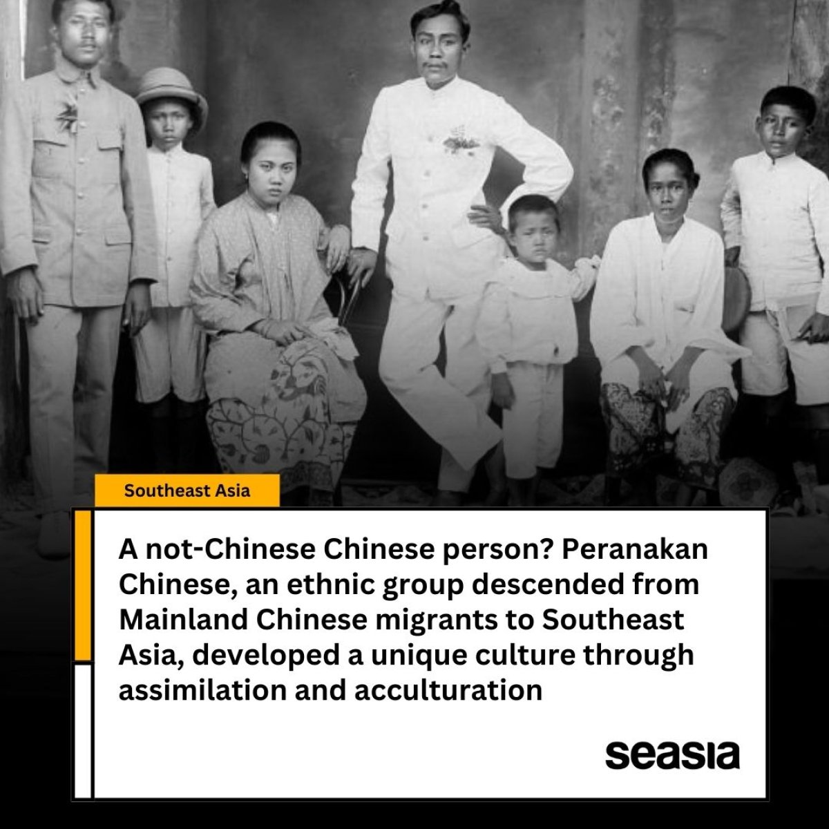 Peranakan Chinese and Their Cultural Evolution