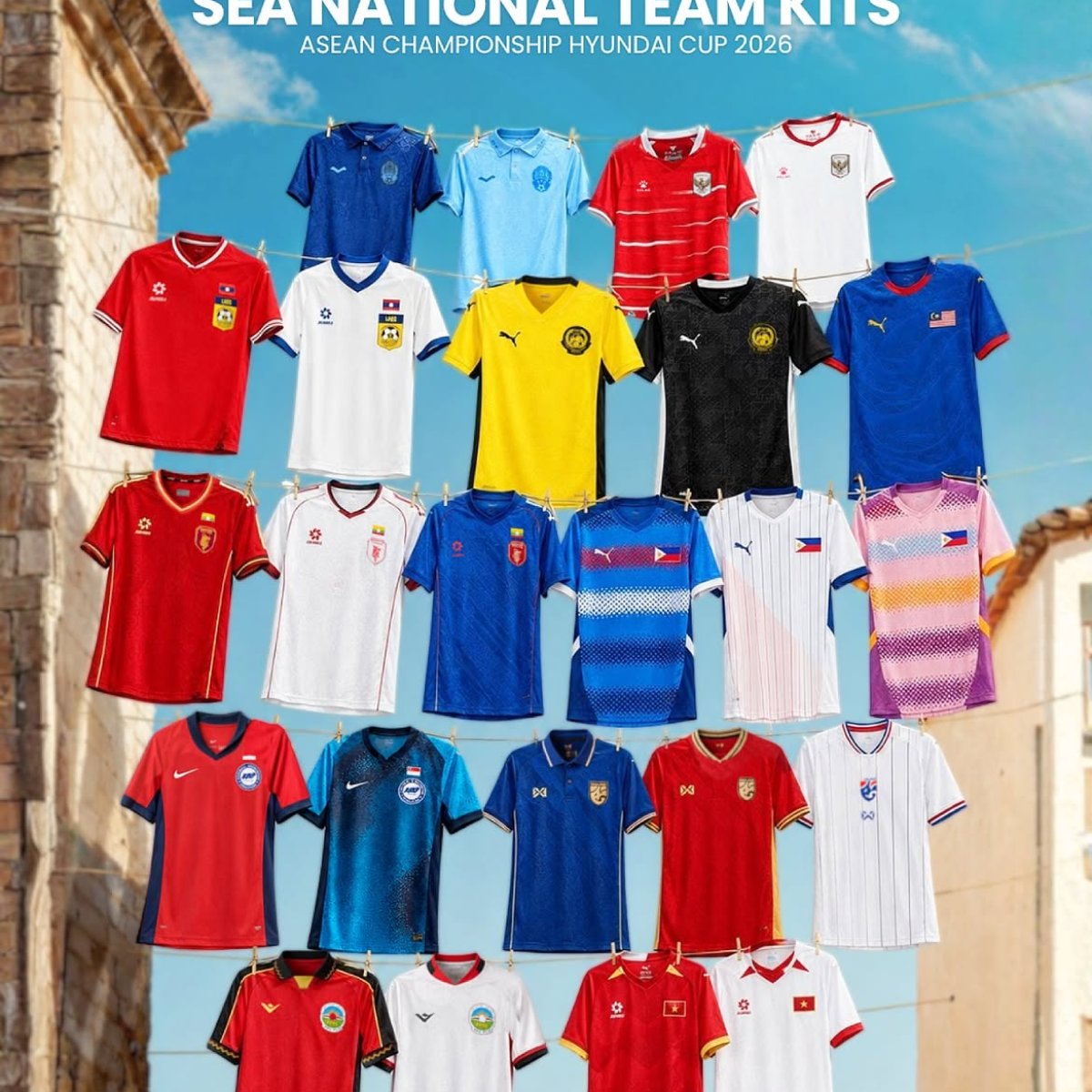 SEA's National Team Kits Take the Spotlight Ahead of ASEAN Hyundai Cup 2026