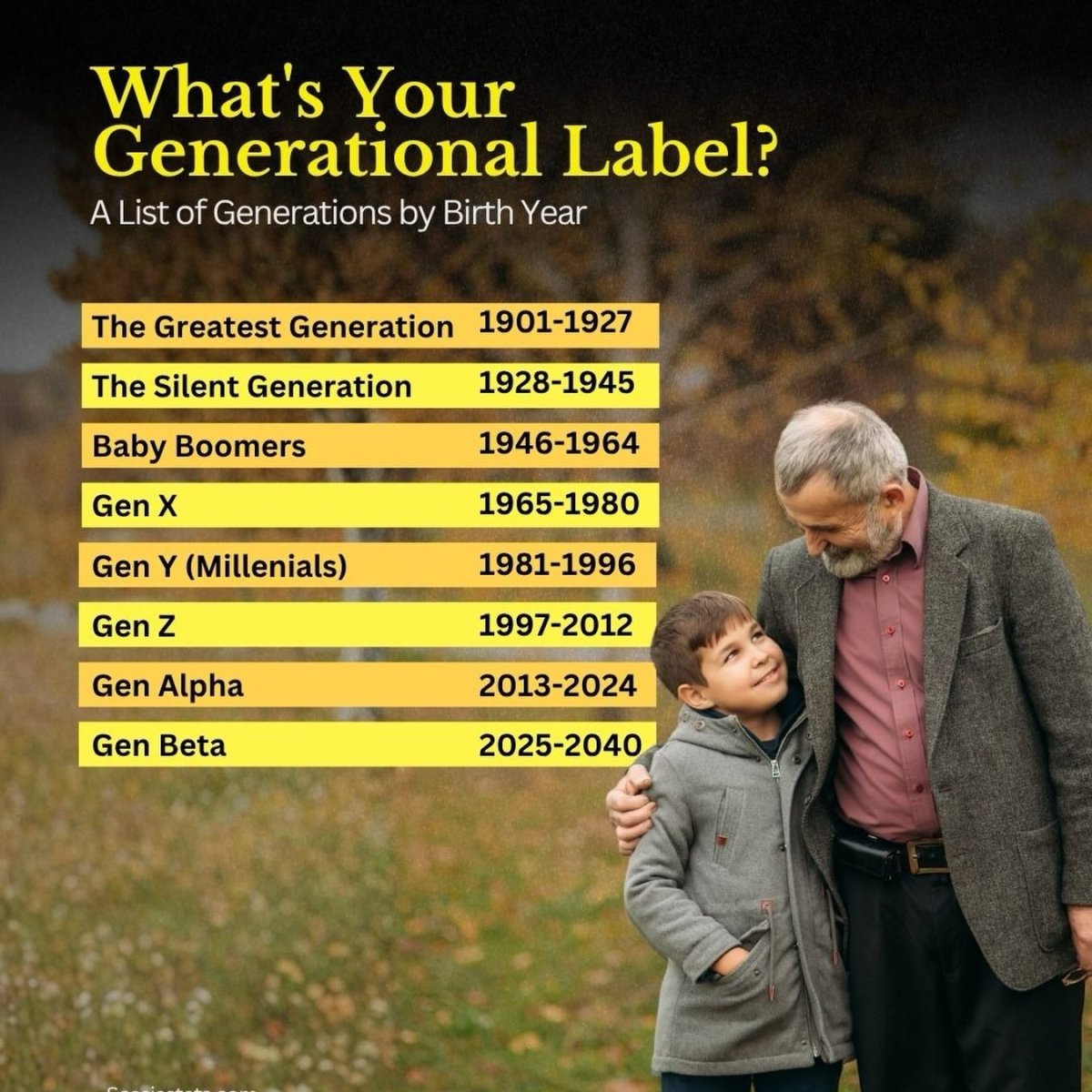 The Nicknames of Each Generation