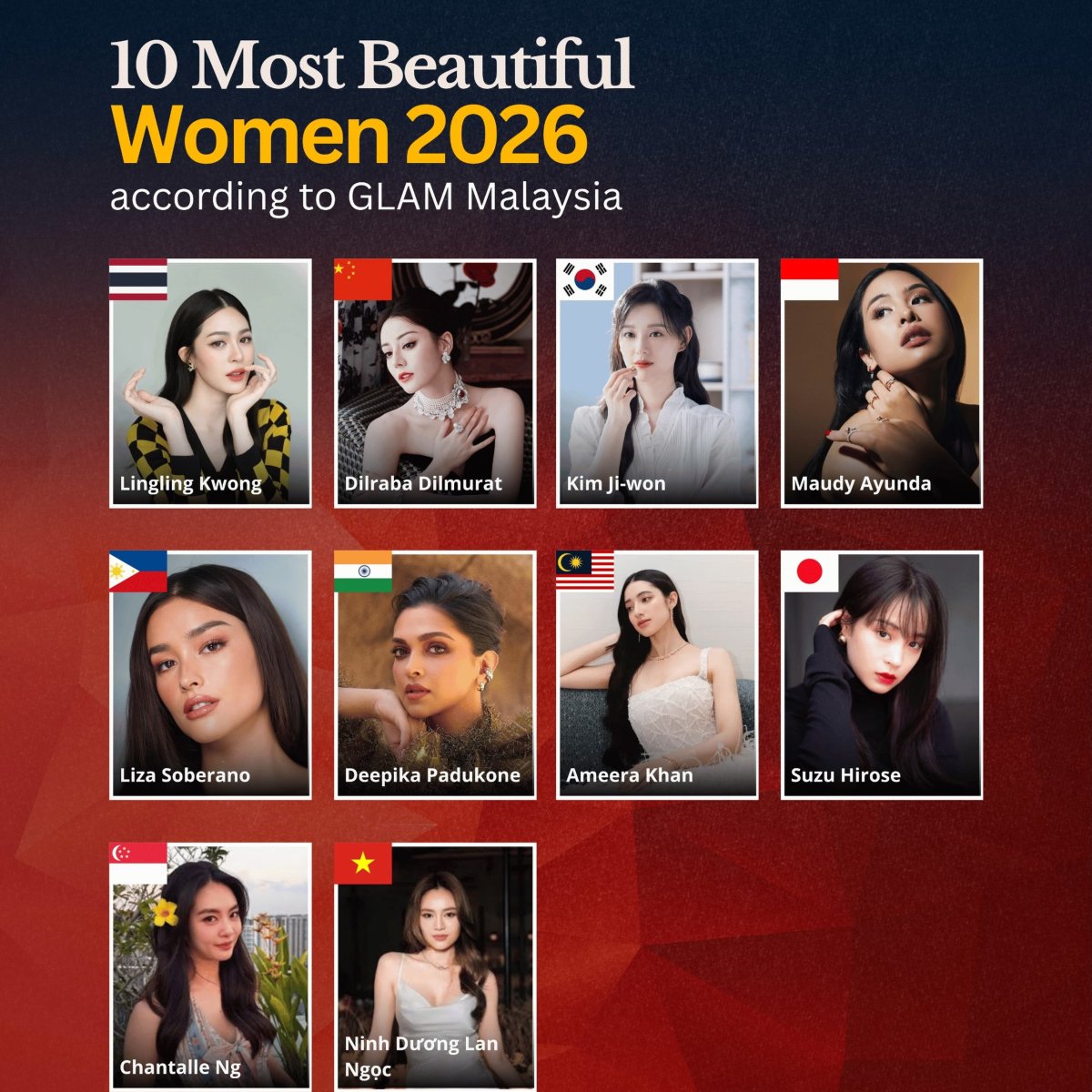 Asia's Most Beautiful Women According to GLAM Malaysia